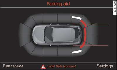 Infotainment display: Proximity graphic